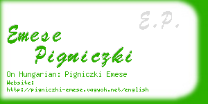 emese pigniczki business card